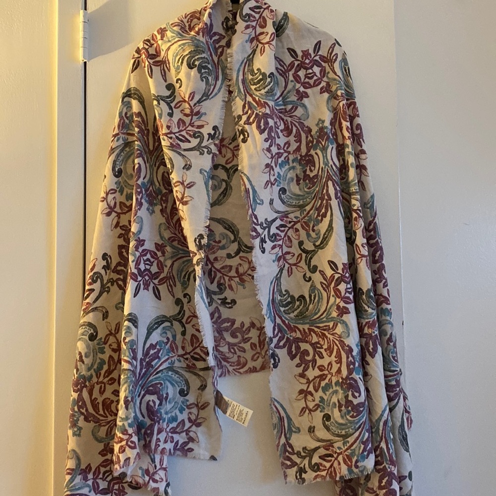 Chicos purple floral scarf